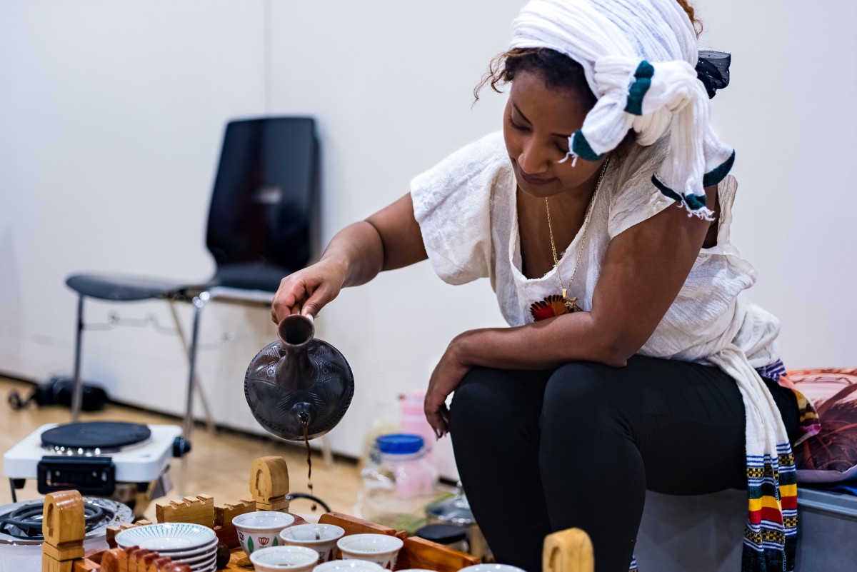 Äthiopische Kaffeezeremonie